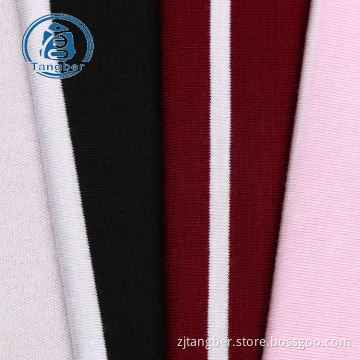 Striped jersey knit rayon spandex fabric
